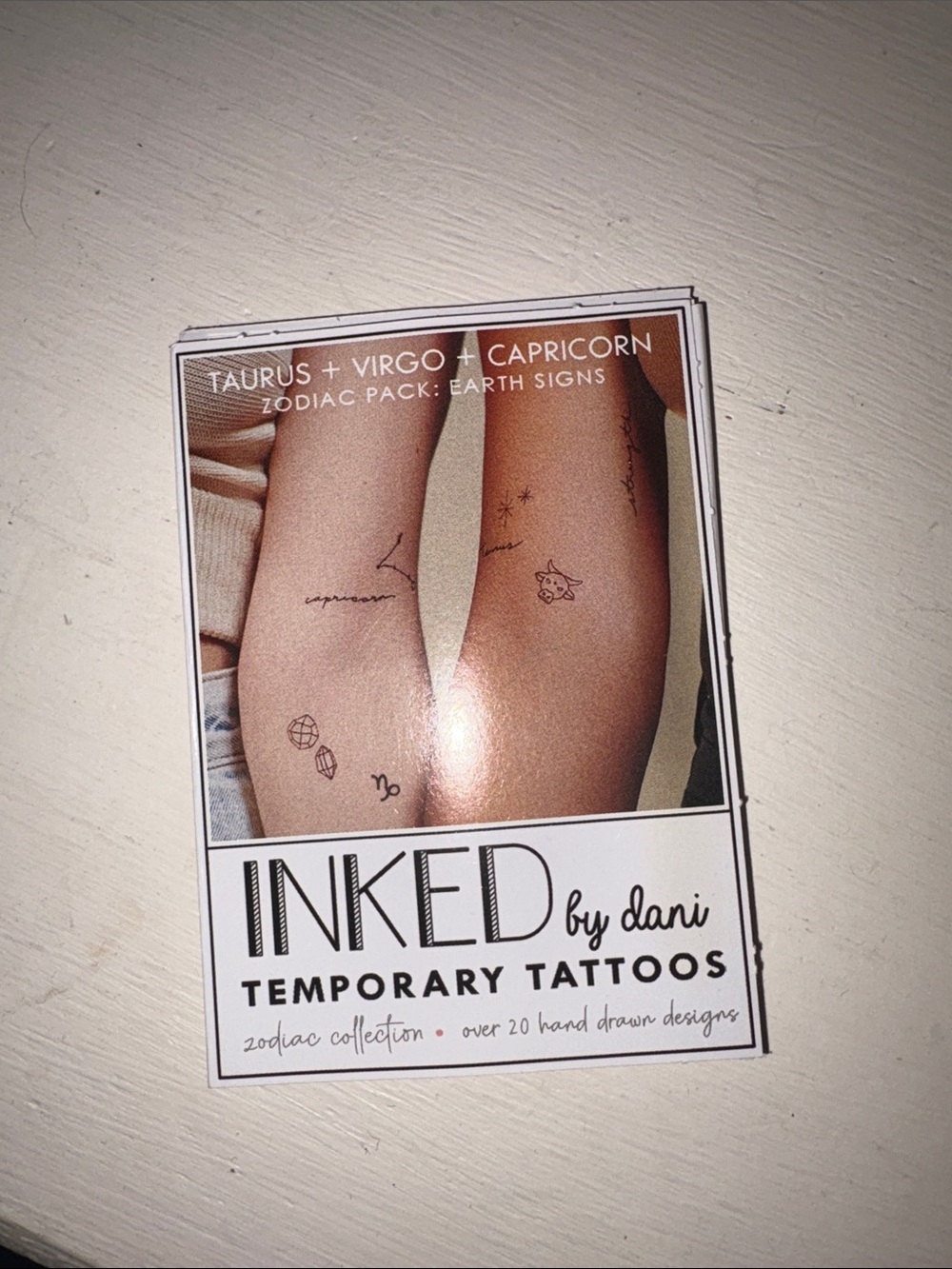 Temporary Tattoos - Zodiac Earth Signs Tarus Virgo Capricorn